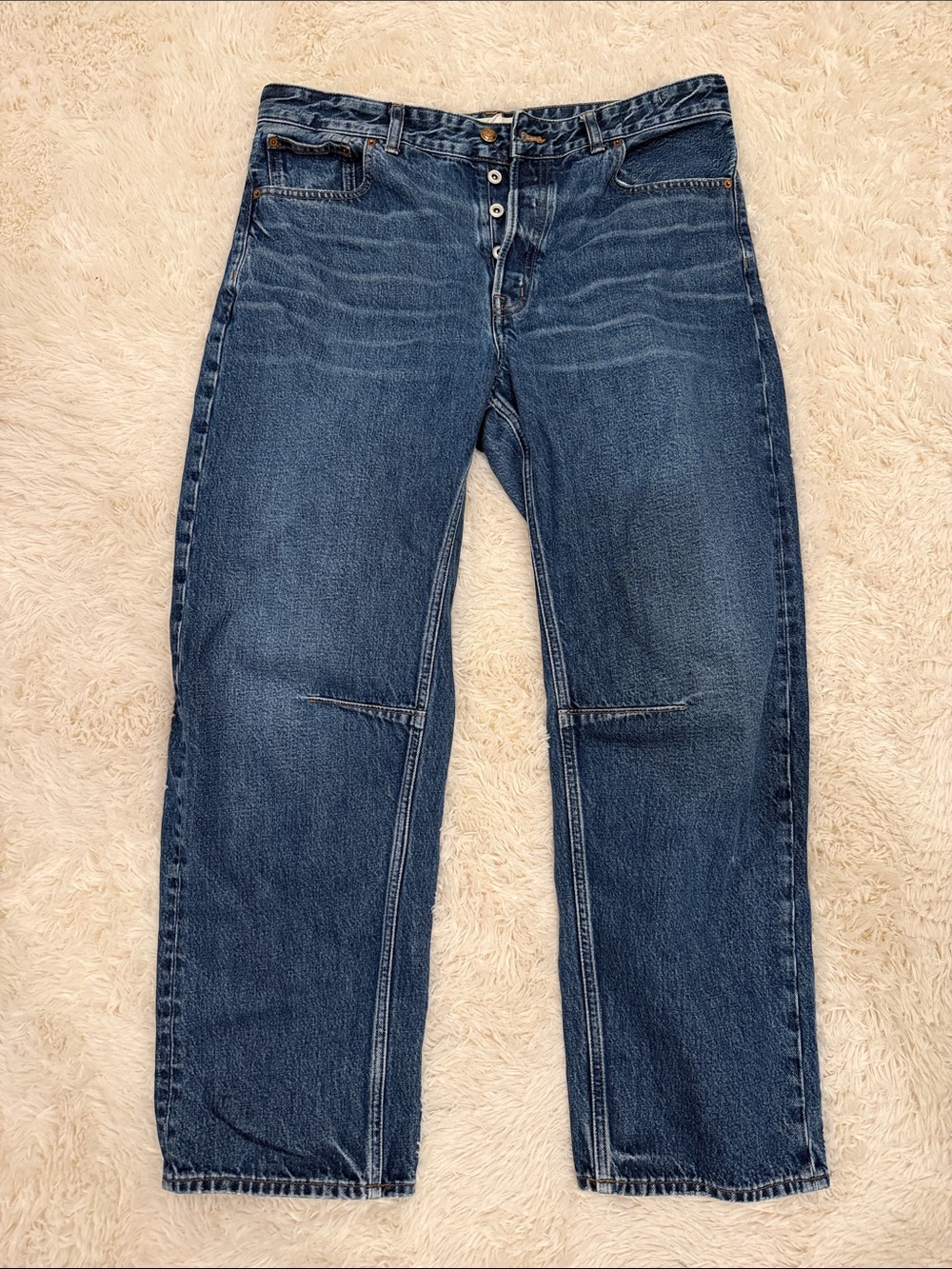 Madewell Dart-Leg Barrel Dark Blue Jeans size 30T